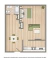 hillside terrace apartments studio 550 sqft 2d floor plan